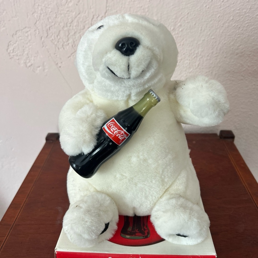Coca-Cola White Polar Bear with Classic Bottle